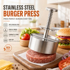 🍔 Burgerpresse i rustfritt stål | Lag perfekte, jevne burgere på en enkel måte