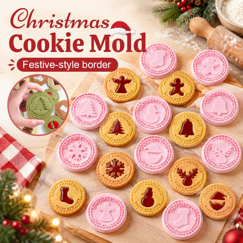 🎄🍪 Festlig sett med julekakeutstikkere – 3D-bakestempler til reinsdyr, snøfnugg og mer