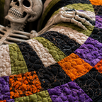 🎃3D-skjelett-vortex-vattert, rundt Halloween-teppe