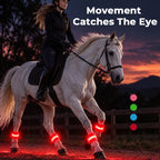 🐎LED-benbånd til hester | Lysende benbånd med høy synlighet for natt ridning