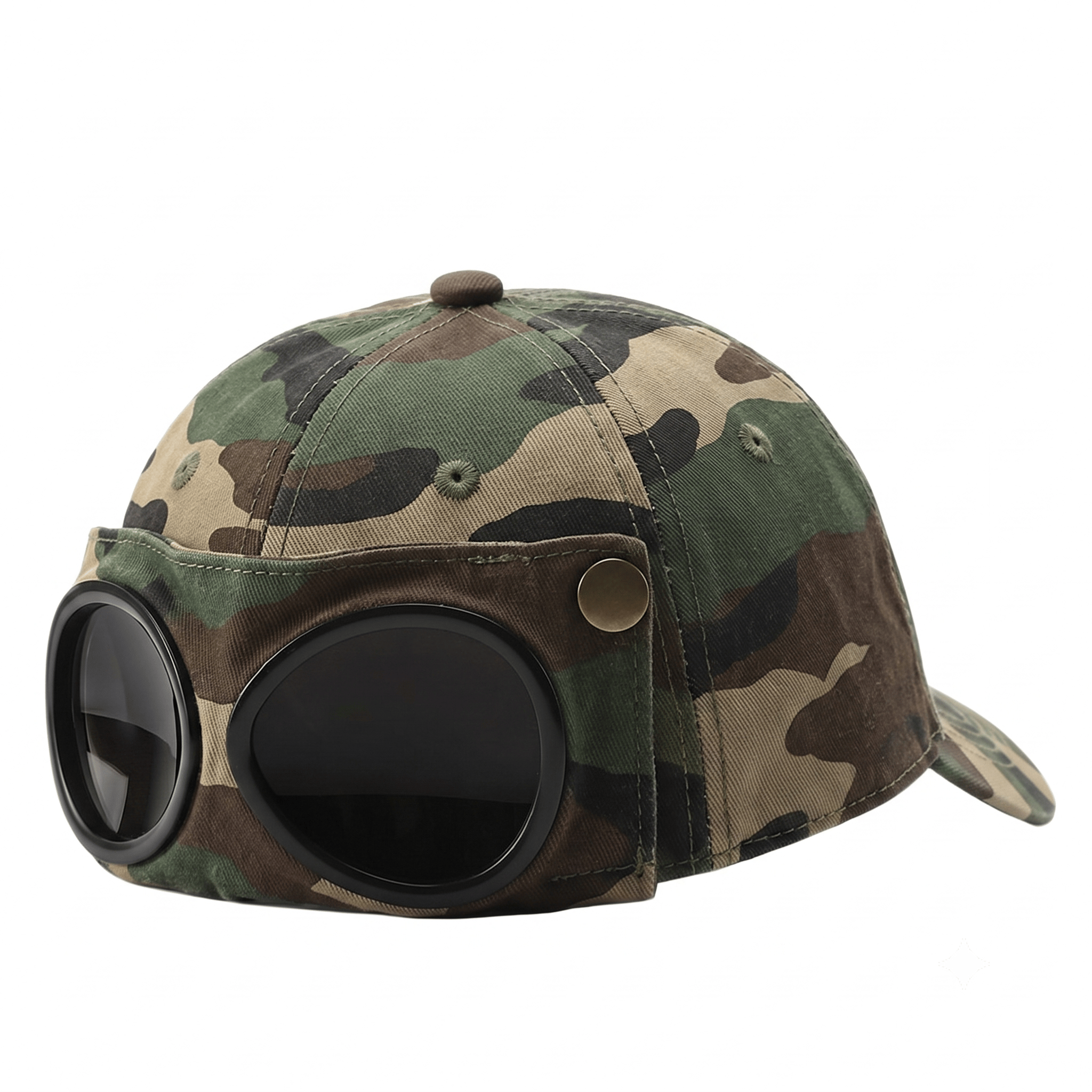🤣 Baseballcap i aviator-stil — unike solbrilleholdere og vintage-detaljer i metall! 🧢✨