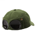 🤣 Baseballcap i aviator-stil — unike solbrilleholdere og vintage-detaljer i metall! 🧢✨