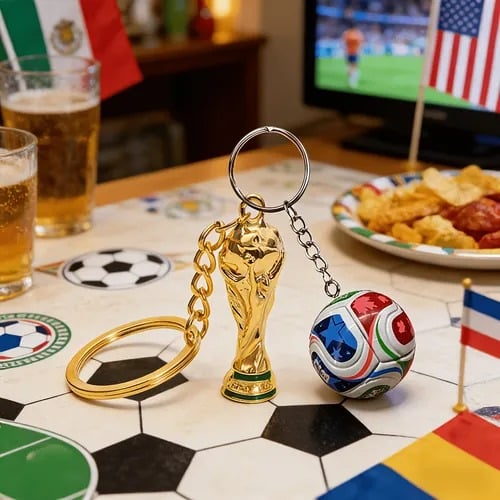 Nøkkelring til FIFA-VM 2026 i USA, Mexico og Canada: Ta med deg kampånden overalt ✨