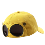 🤣 Baseballcap i aviator-stil — unike solbrilleholdere og vintage-detaljer i metall! 🧢✨