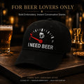 🧢 «I Need Beer»-brodert tanklokk: En morsom baseballcap! 🍺✨