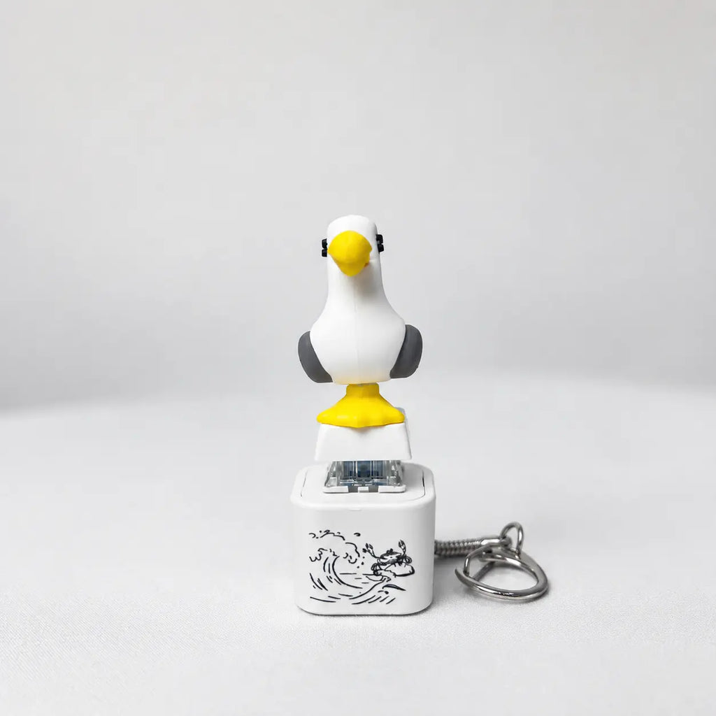 «Seagull MINE!»-nøkkelring med knapp – ekte lyd og LED-lys