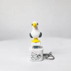 «Seagull MINE!»-nøkkelring med knapp – ekte lyd og LED-lys