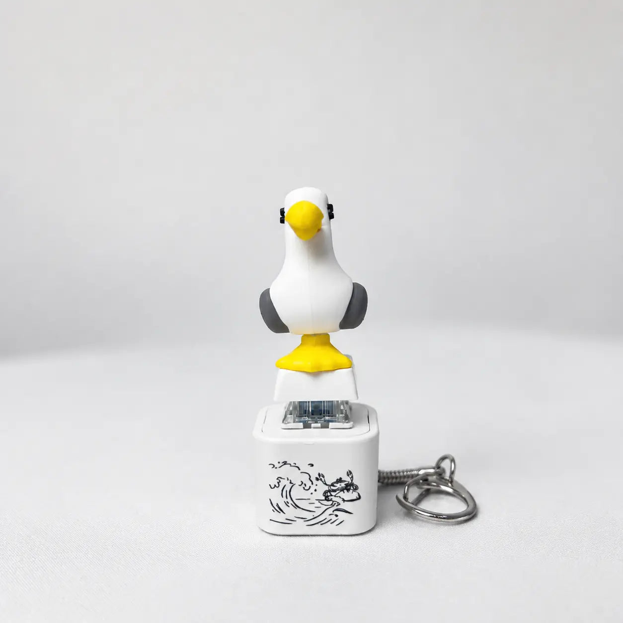 «Seagull MINE!»-nøkkelring med knapp – ekte lyd og LED-lys