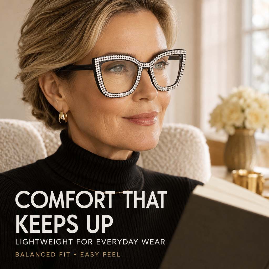 Lesebriller med «Cat Eye»-design og beskyttelse mot blått lys