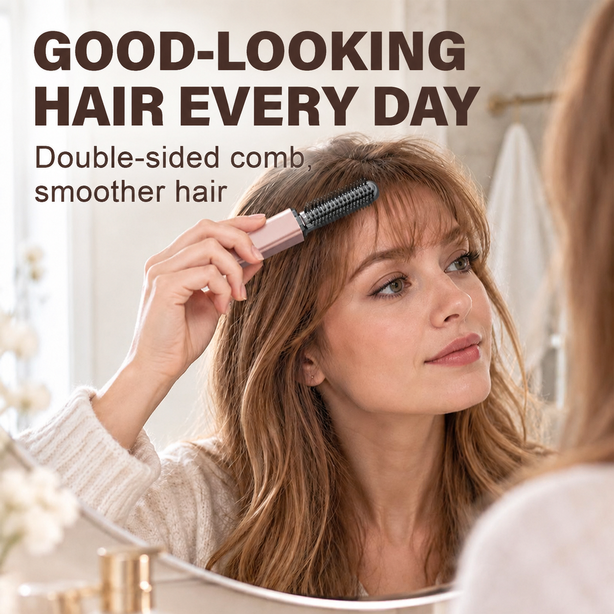 💇 Kompakt trådløs varmekam – en praktisk hjelper til styling av pannelugg!