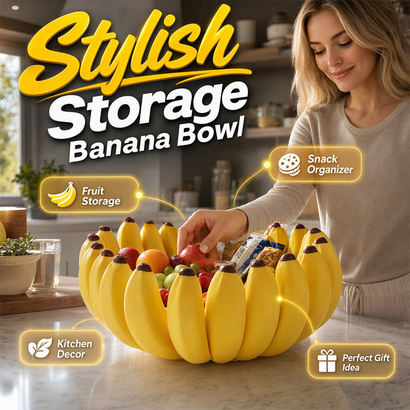 🍌 Oppbevaringsskål for bananer — Skulpturell og stilfull dekorativ beholder ✨